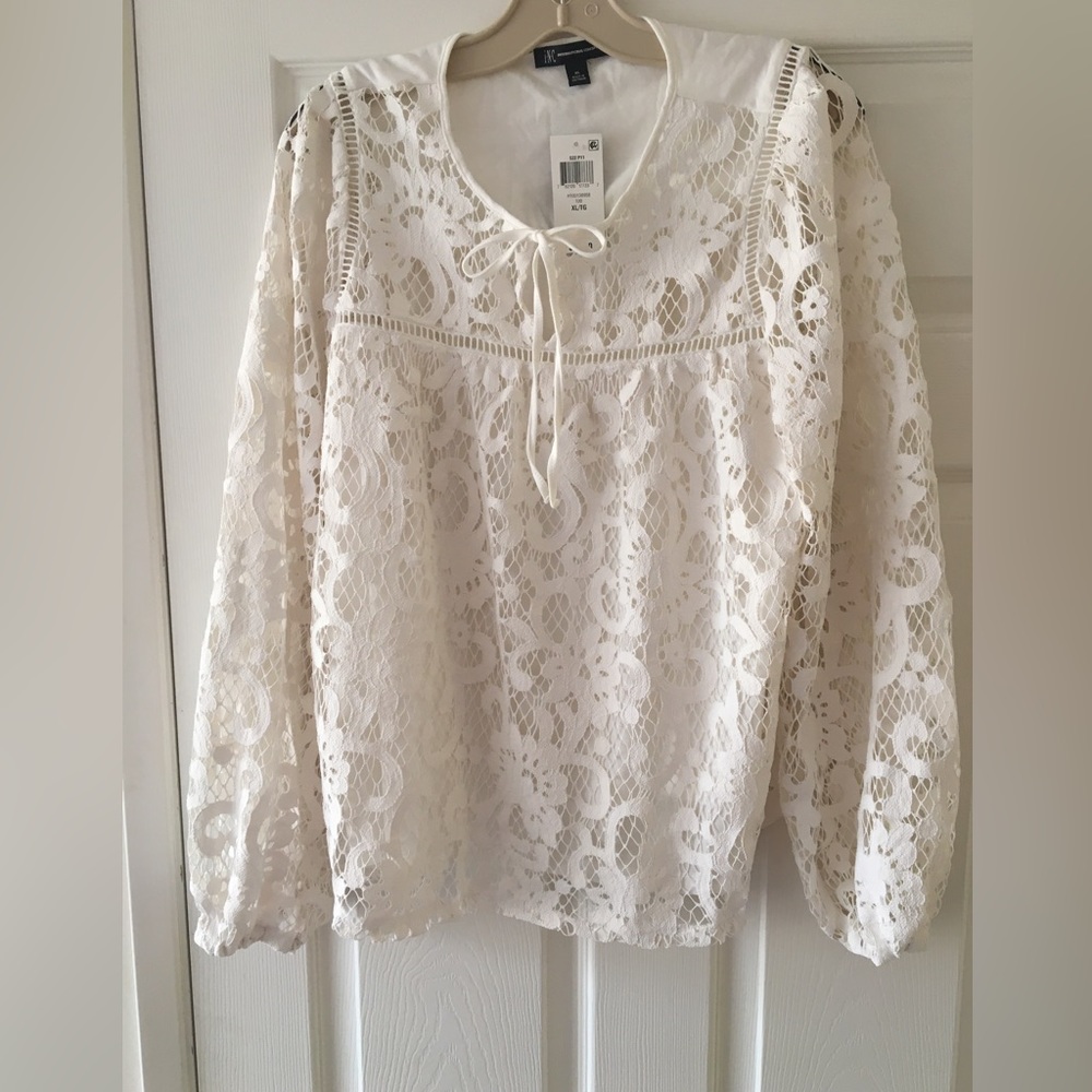 Sz XL INC peasant blouse NWT